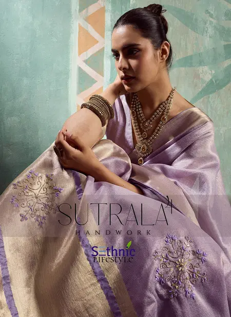 Sutrala Vol 4 By Sethnic Lifestyle Tissue Cotton Handwork Saree Collections